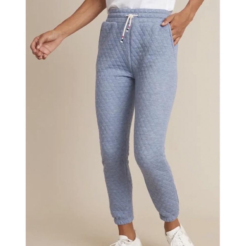 Marine Layer Corbet Quilted Jogger in Sea Blue